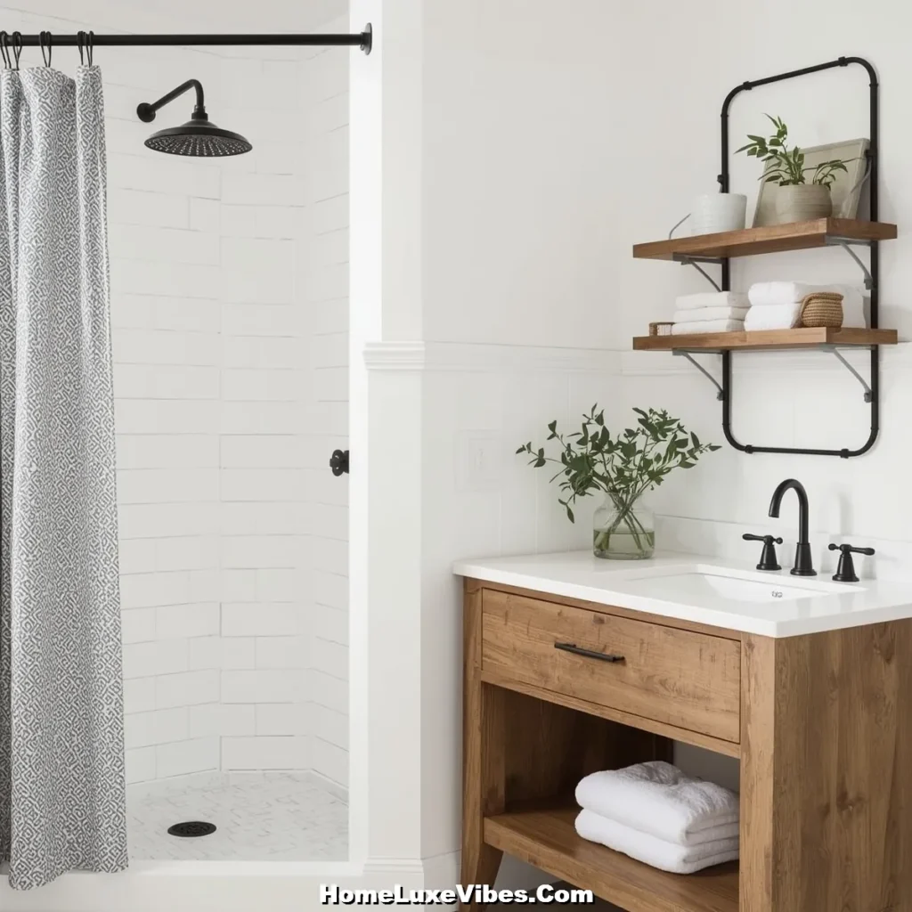 Black Fixtures – Farmhouse Bathroom Ideas result Black Fixtures For Bathroom