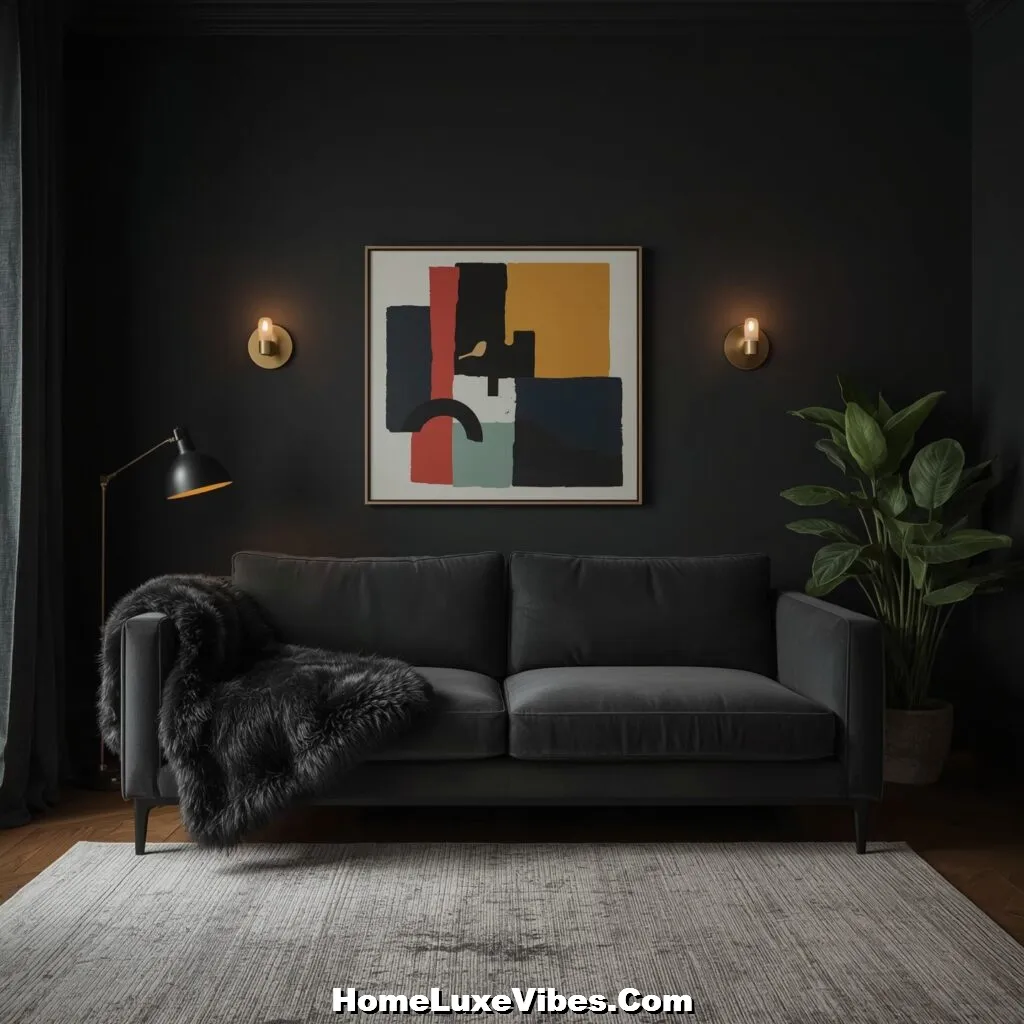 Black Walls for Full Impact Black Walls for Living Room