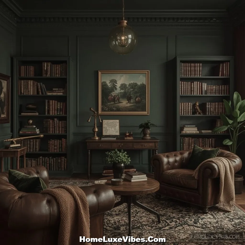 Create a Dark Academia Living Room A Dark Academia Living Room