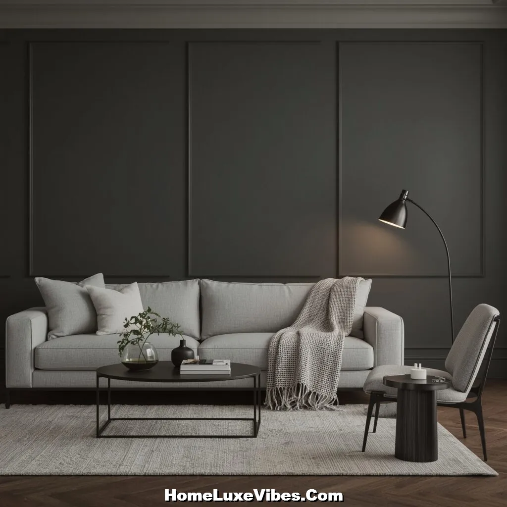 Design in a Dark Scheme Living Room Style in a Dark