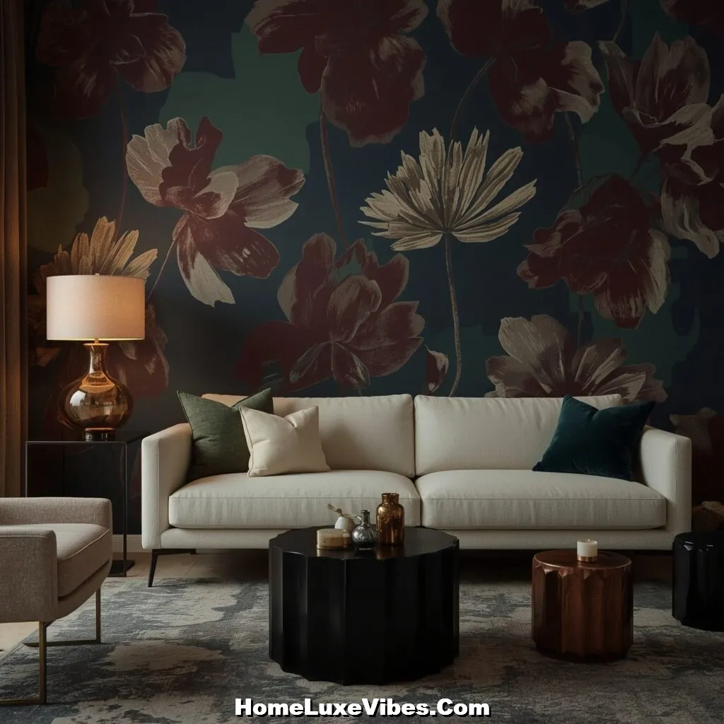 Statement Wallpaper in Shades Living Room Wallpaper in Shades