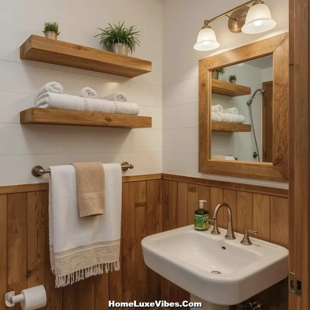 Wooden Accents – Farmhouse Bathroom Ideas result Wooden Accents – Bathroom Styles