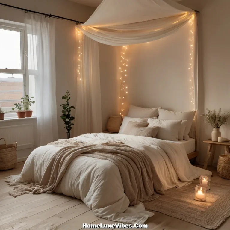 Use Curtains and Fairy lights for a dreamy backdrop