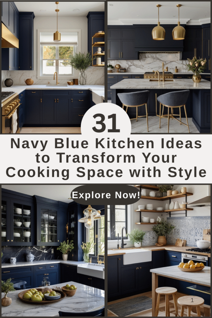 31 Navy Blue Kitchen Ideas to Transform Your Cooking Space with Style 31+ Navy Blue Kitchen Ideas to Transform Your Cooking Space with Style