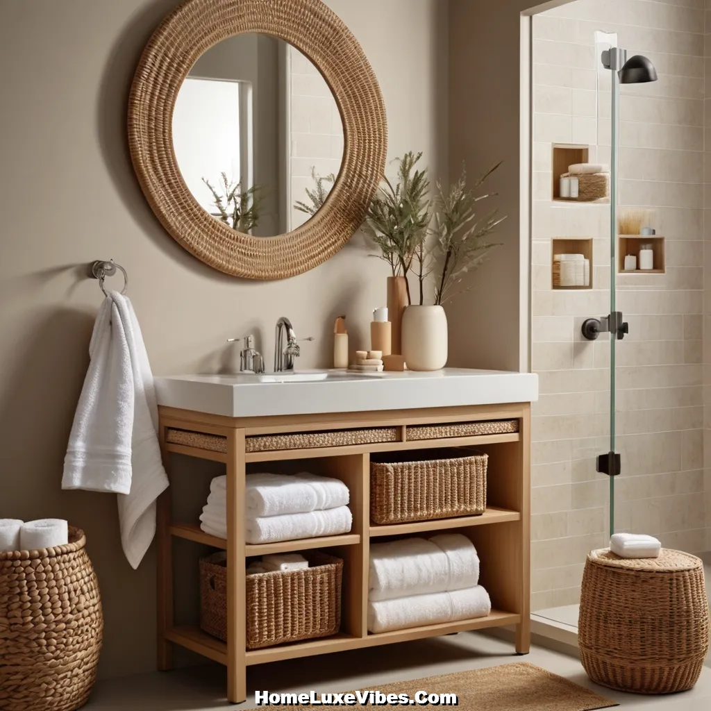 Bathroom Vanity Storage with Decorative Bins result Bathroom Vanity Storage with Decorative Bins