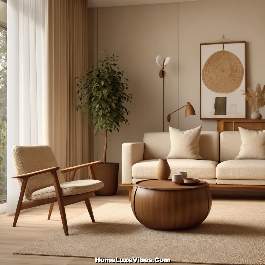Beige and Cream Midcentury Modern Living Room result Beige and Cream Midcentury Modern Living Room