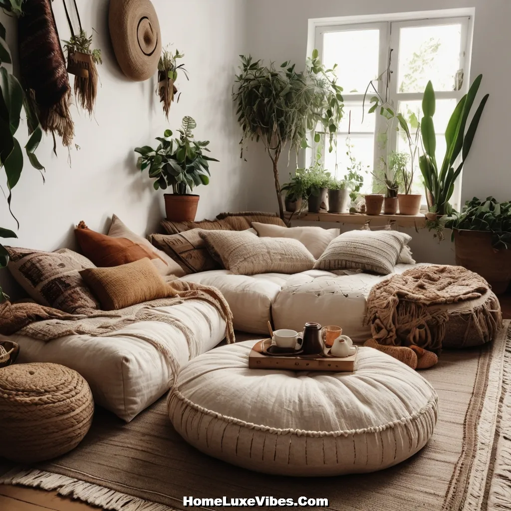 Boho Living Room With Comfy Floor Cushions result Boho Living Room With Comfy Floor Cushions