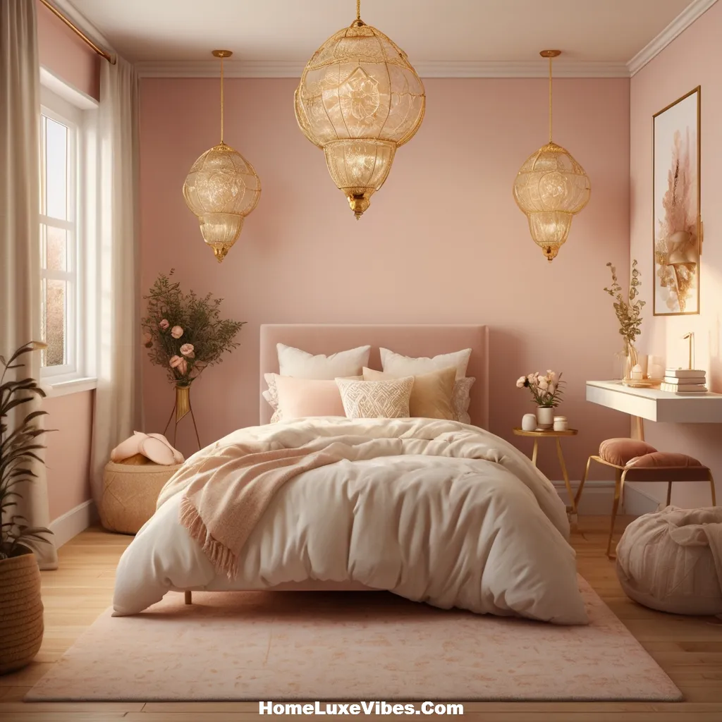 Chic Teen Girl Bedroom with Elegant Feminine Wall Sconces result Chic Teen Girl Bedroom with Elegant Feminine Wall Sconces