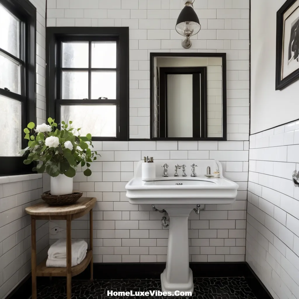 Clean and Classic Black and White Bathroom Style result Clean and Classic Black and White Bathroom Style