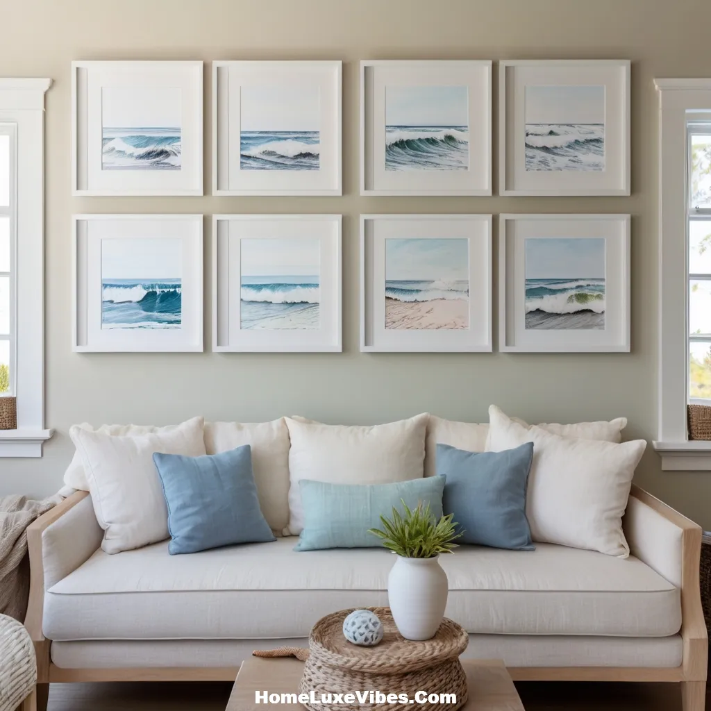 Coastal Gallery Wall with Ocean Art Prints result Coastal Gallery Wall with Ocean Art Prints