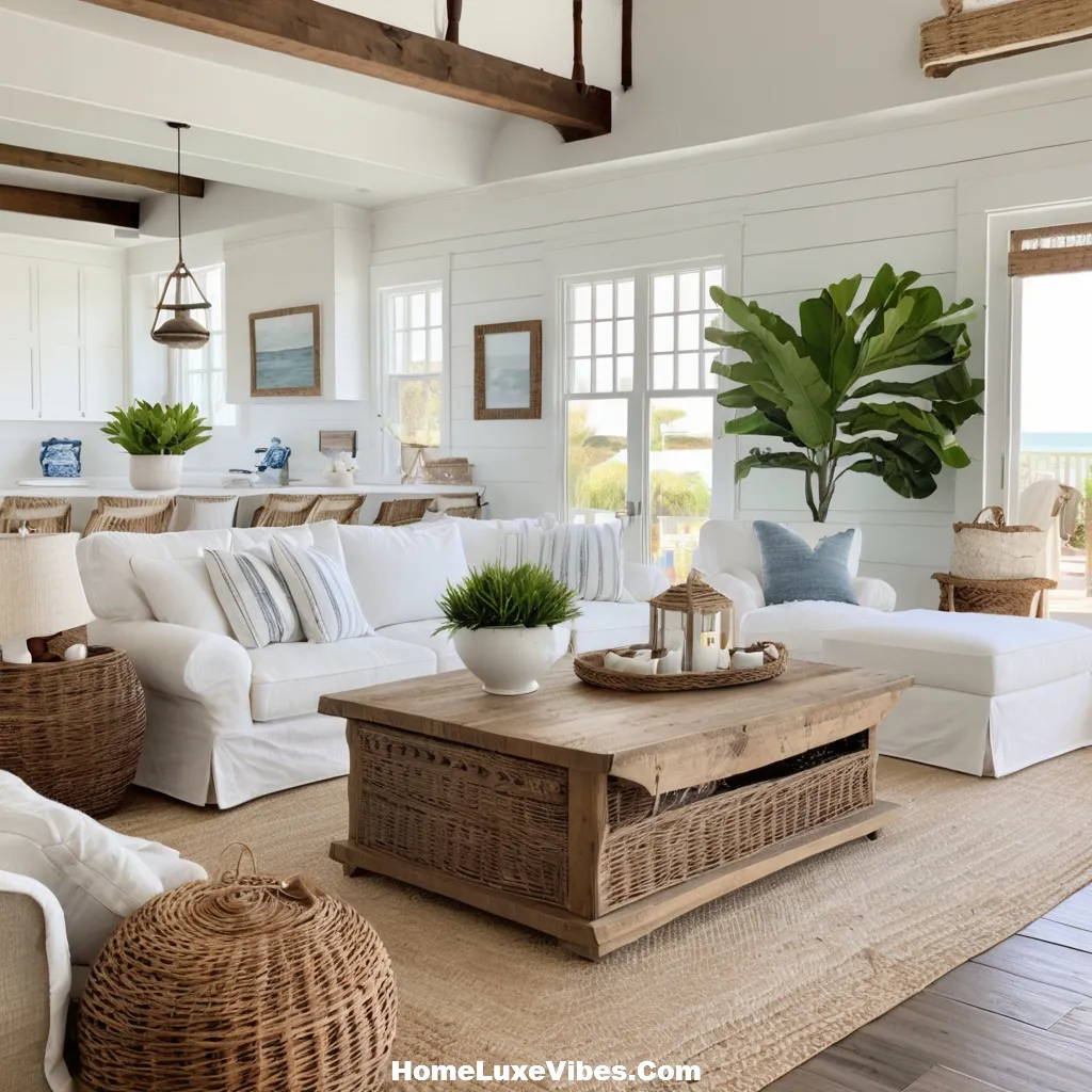 Cozy Coastal Living Room with Light Slipcovered Furniture result Cozy Coastal Living Room with Light Slipcovered Furniture