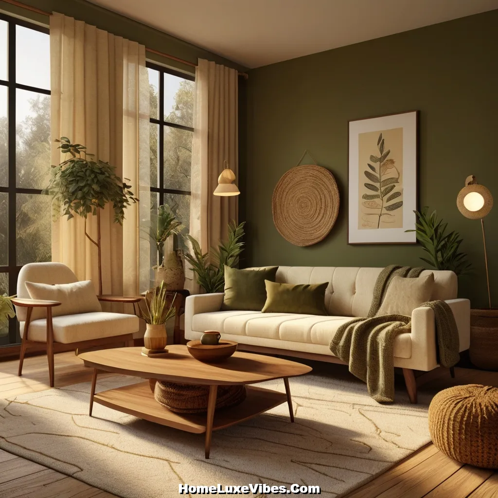 Green and Neutral Midcentury Modern Living Room Palette result Green and Neutral Midcentury Modern Living Room Palette