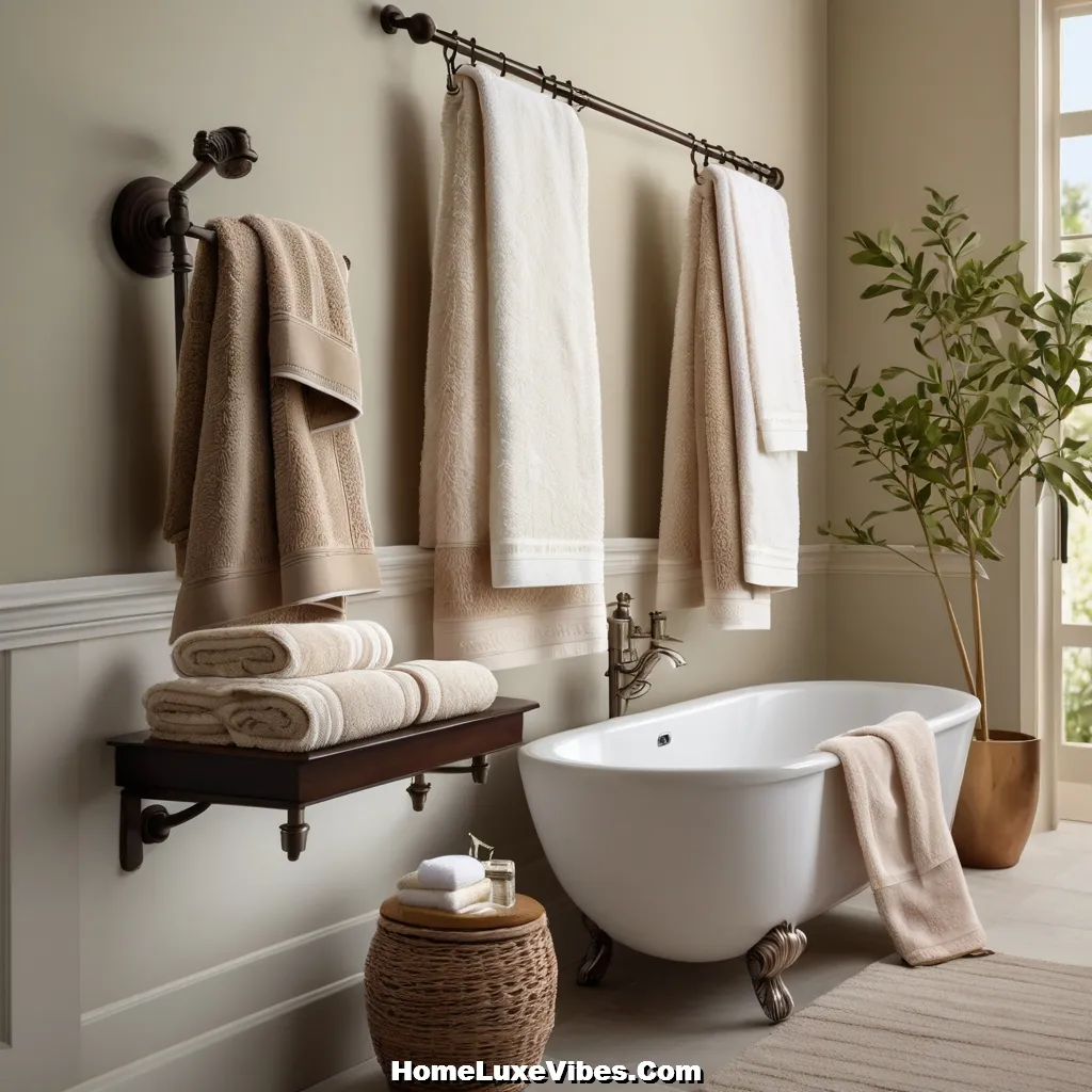 Layered Hand Towel Display in Bathroom result Layered Hand Towel Display in Bathroom