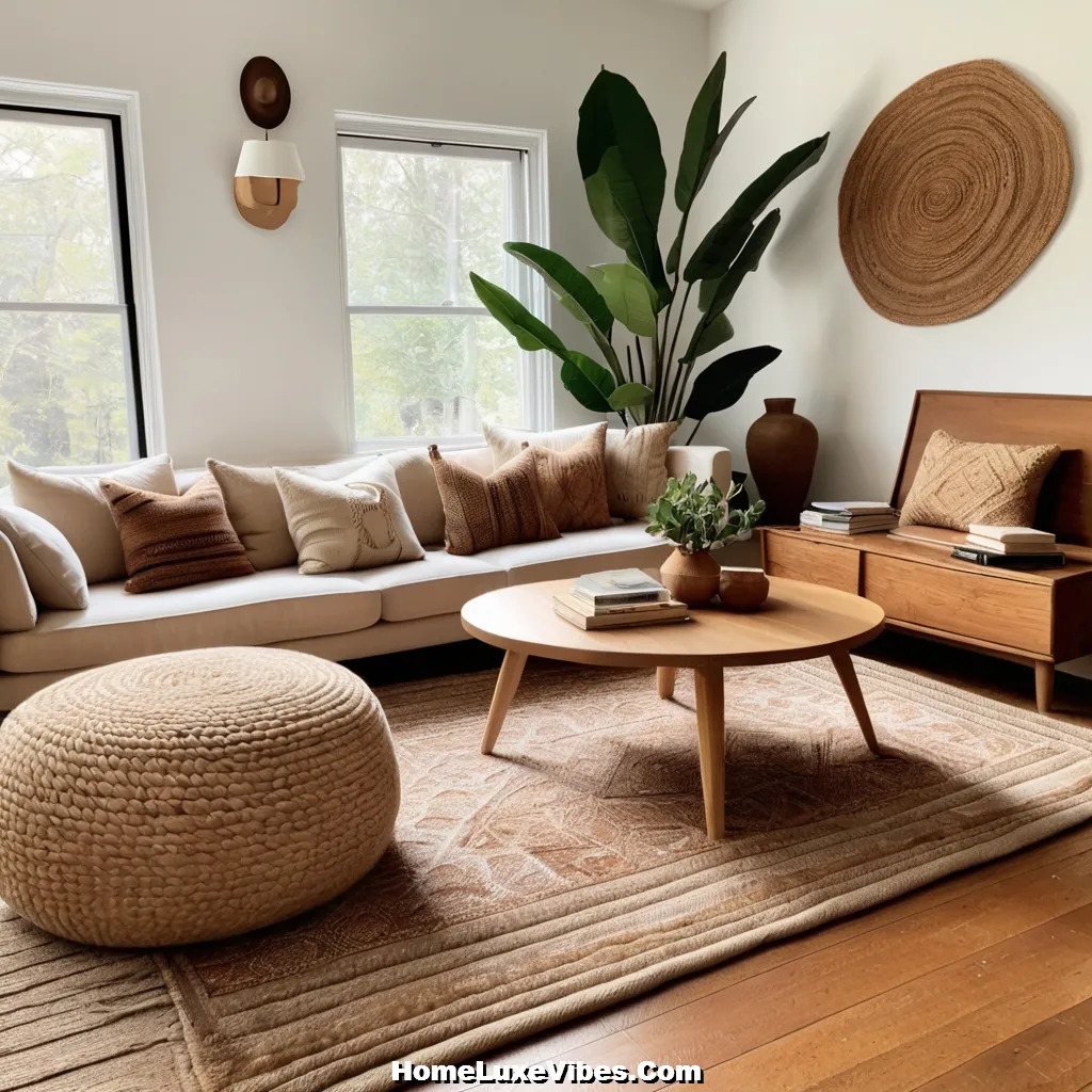 Layered Rugs in Modern Boho Living Room result Layered Rugs in Modern Boho Living Room