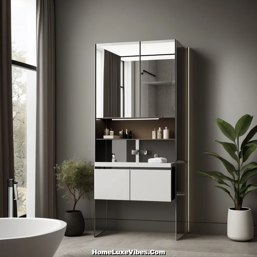 Mirrored Cabinet Storage for Small Bathrooms result Mirrored Cabinet Storage for Small Bathrooms