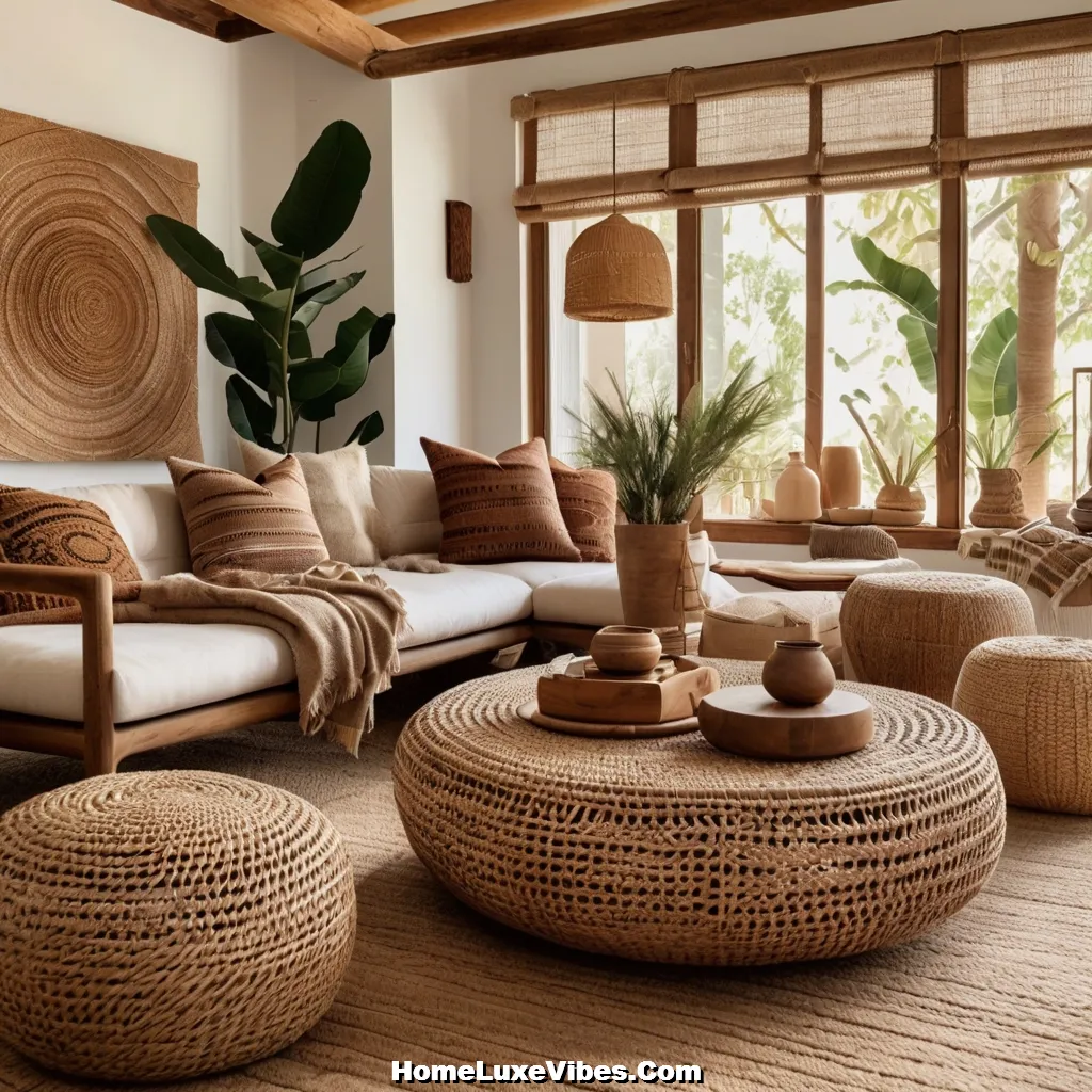Mixed Material Decor in Modern Boho Living Room result Mixed Material Decor in Modern Boho Living Room