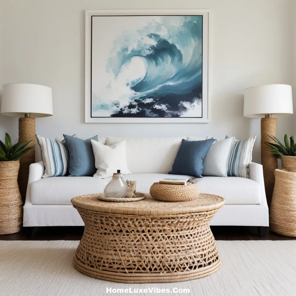 Modern Coastal Living Room with Sleek Furniture result Modern Coastal Living Room with Sleek Furniture