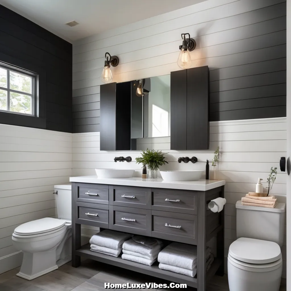 Ombre Shiplap Bathroom Accent Wall – Modern Artistic Design result Ombre Shiplap Bathroom Accent Wall – Modern Artistic Design