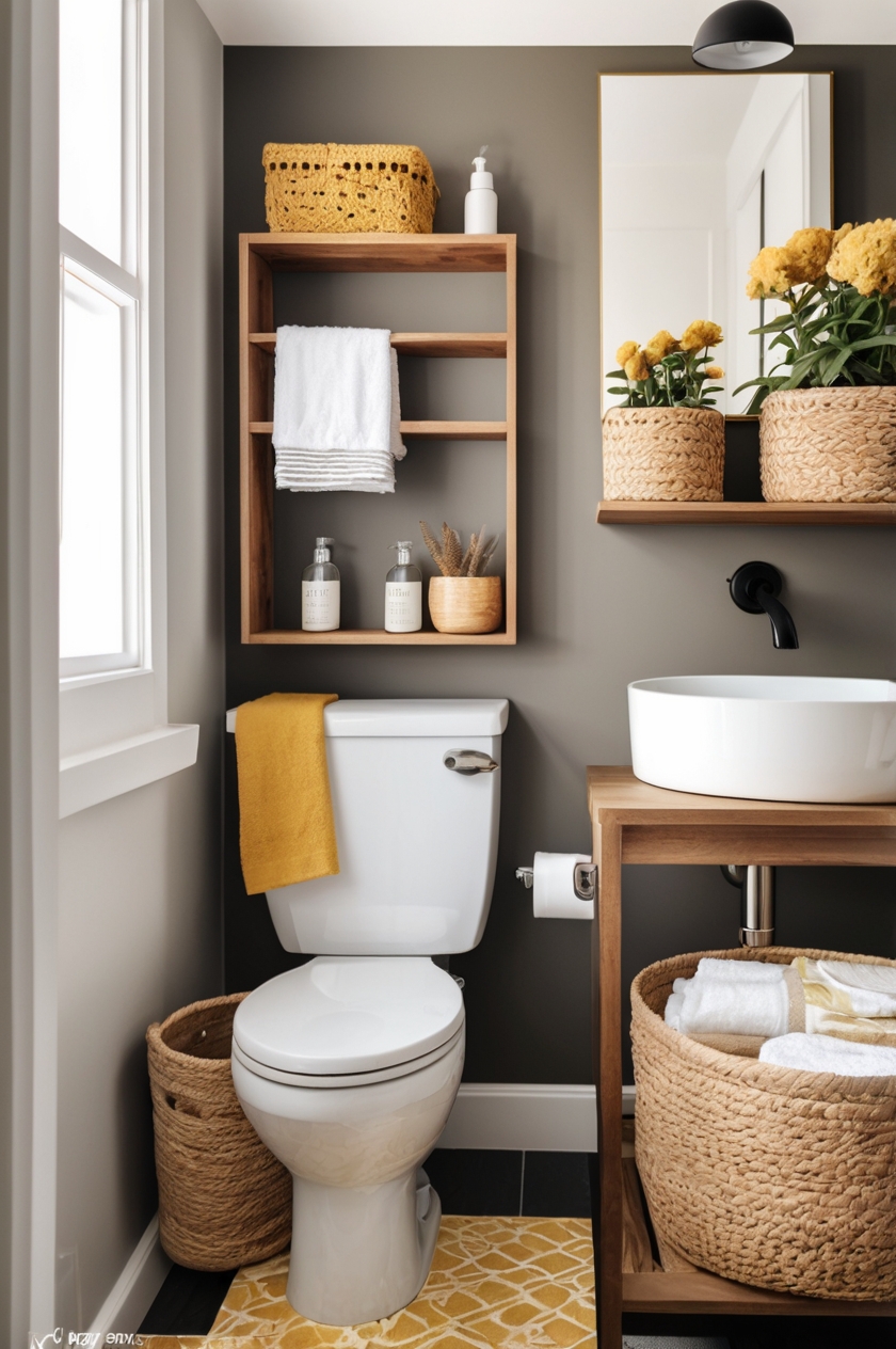 Over-the-Toilet Small Bathroom Storage Ideas That Wow