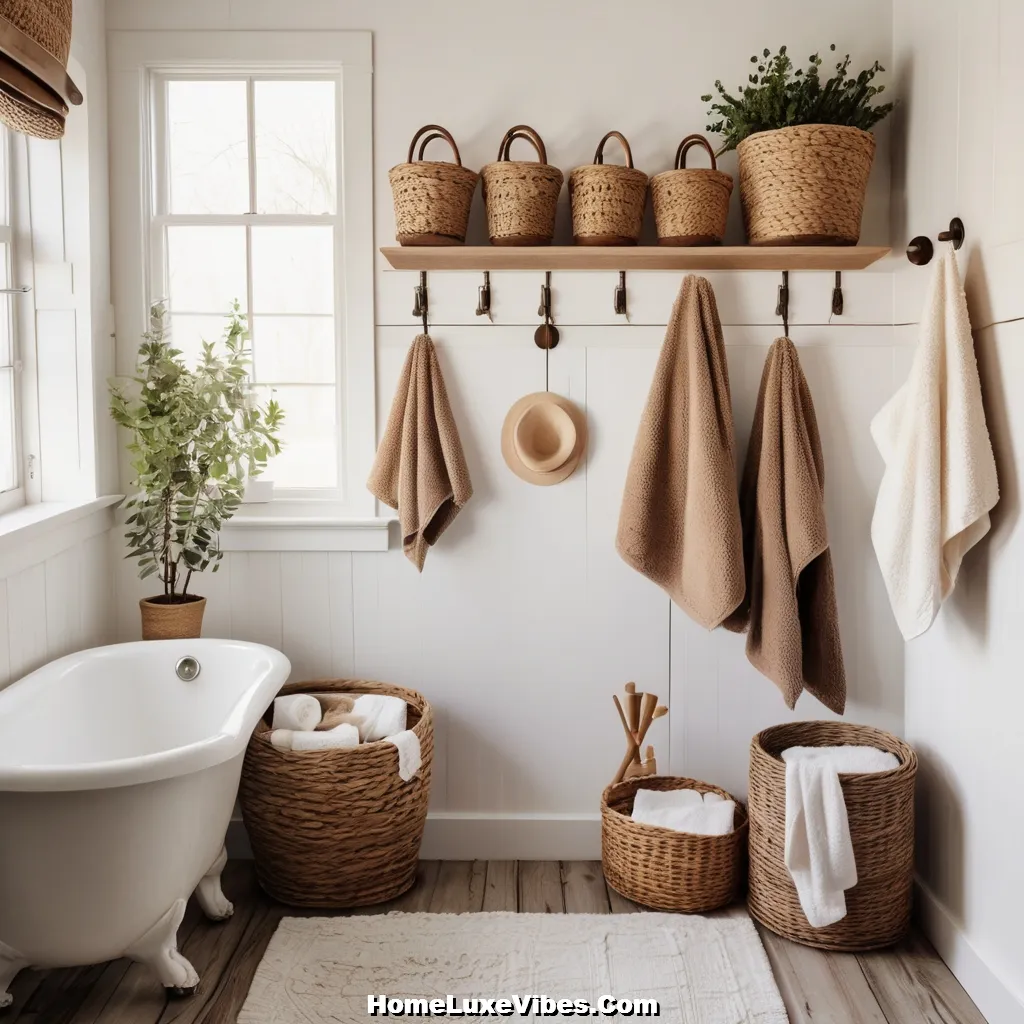 Retro Peg Rail Storage in Small Bathroom result Retro Peg Rail Storage in Small Bathroom