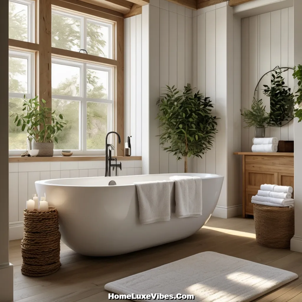 Shiplap Accent Wall Behind Freestanding Tub – Spa Like Bathroom result Shiplap Accent Wall Behind Freestanding Tub – Spa-Like Bathroom