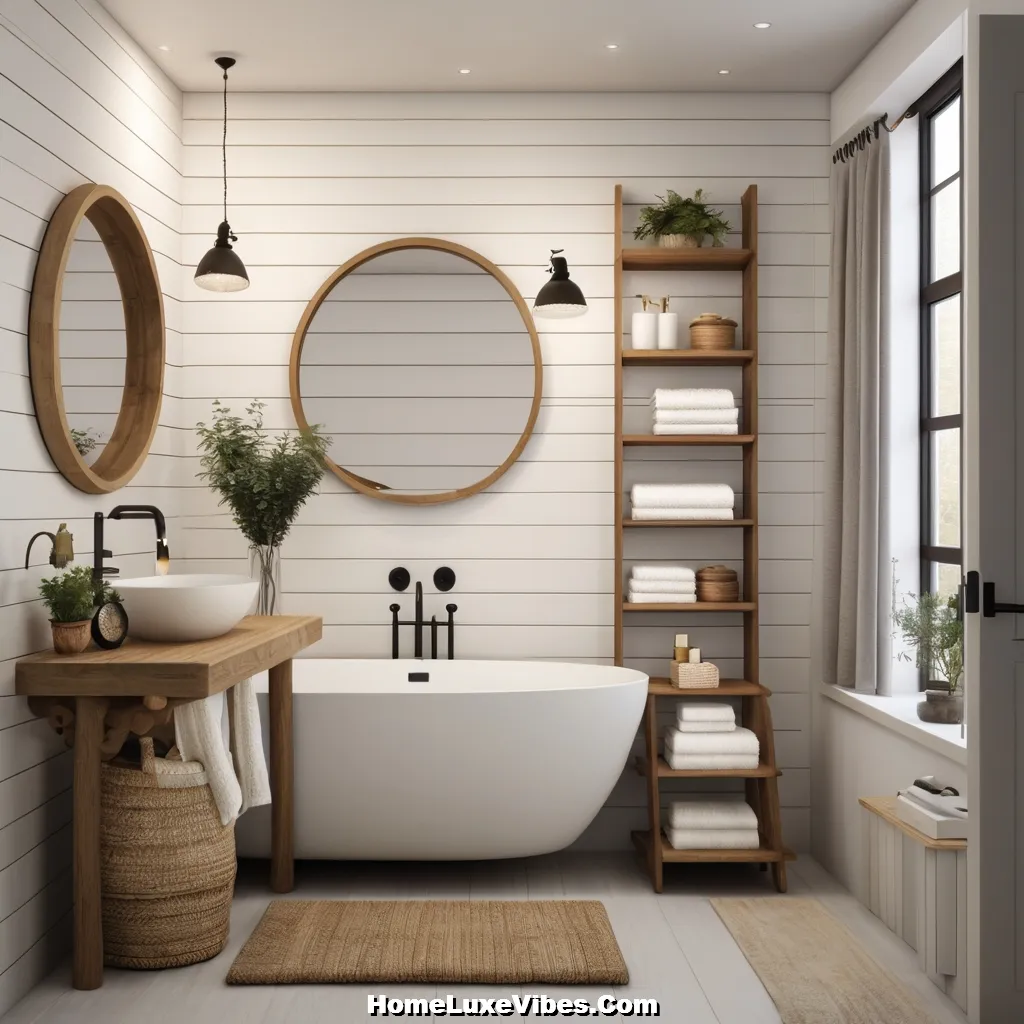 Shiplap Bathroom with Floating Shelves – Functional and Stylish result Shiplap Bathroom with Floating Shelves – Functional and Stylish