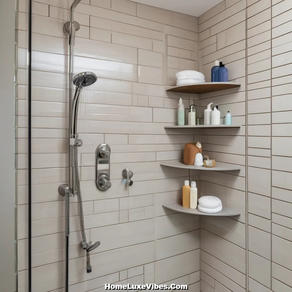 Shower Shelf Ideas with Built In Corner Storage result Shower Shelf Ideas with Built-In Corner Storage