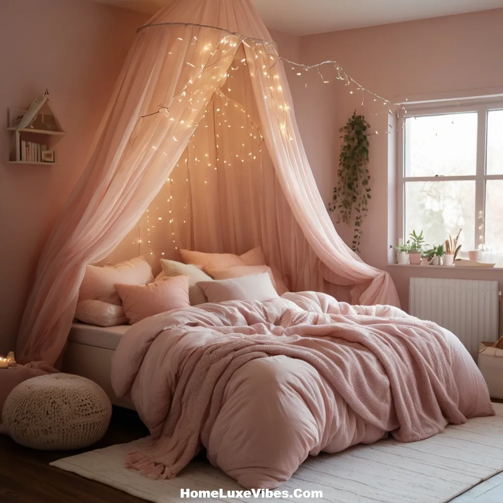 Teen Girl Bedroom with Romantic Bed Canopy Design result Teen Girl Bedroom with Romantic Bed Canopy Design