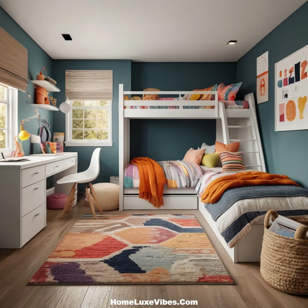 Teen Girl Bunk Bedroom with Modern Wooden Bunk Beds result Teen Girl Bunk Bedroom with Modern Wooden Bunk Beds