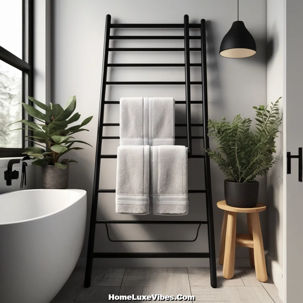 Towel Ladder Storage for Small Bathroom result Towel Ladder Storage for Small Bathroom