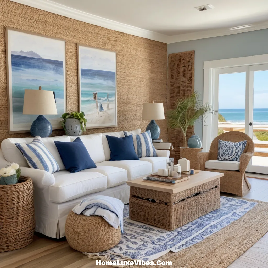 White Slipcovered Sofa in Coastal Living Room result White Slipcovered Sofa in Coastal Living Room