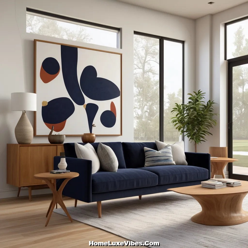 White and Blue Midcentury Modern Living Room result White and Blue Midcentury Modern Living Room