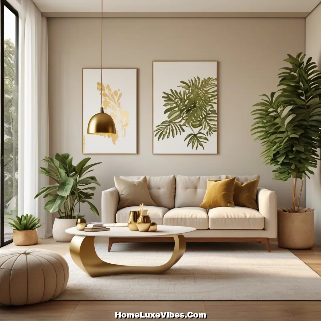 White and Gold Midcentury Modern Living Room Interior result White and Gold Midcentury Modern Living Room Interior