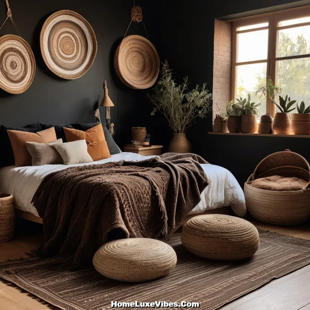layered textures dark boho bedroom result layered textures dark boho bedroom