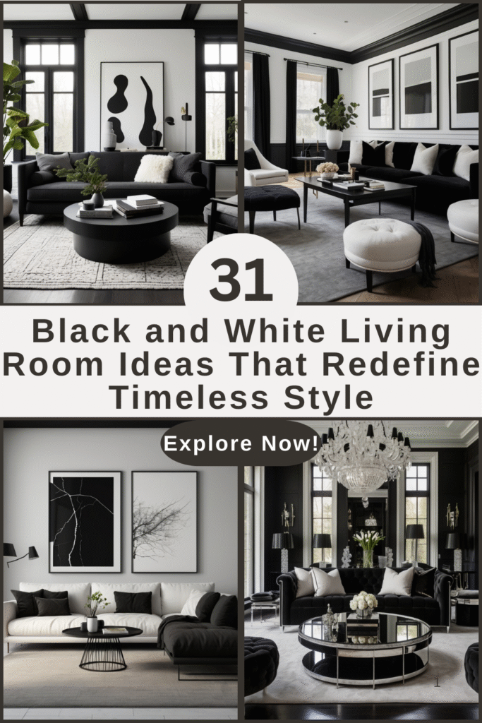 31 Black and White Living Room Ideas That Redefine Timeless Style 31+ Black and White Living Room Ideas That Redefine Timeless Style