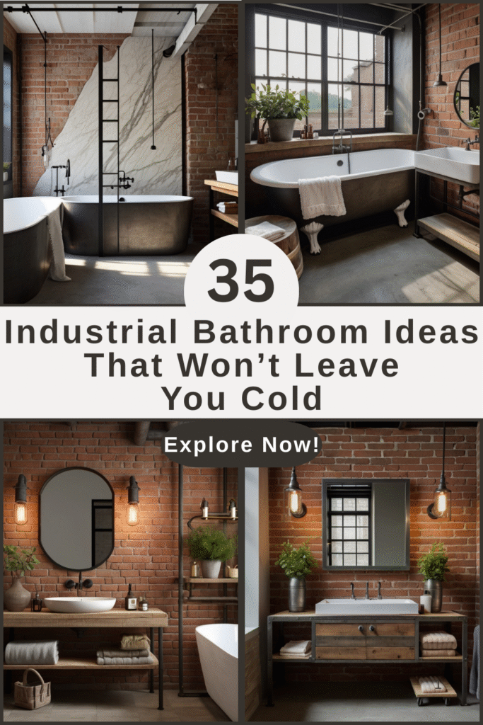 35 Industrial Bathroom Ideas That Wont Leave You Cold 35+ Industrial Bathroom Ideas That Won’t Leave You Cold
