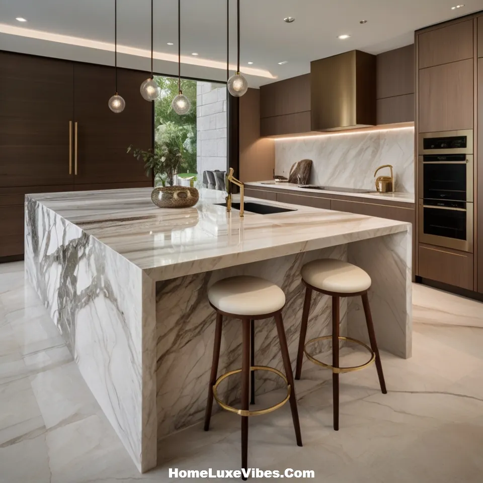 All-Over Marble Luxury Kitchen

