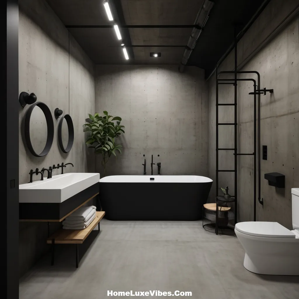 Black Ceiling Industrial Bathroom Idea result Black Ceiling Industrial Bathroom Idea