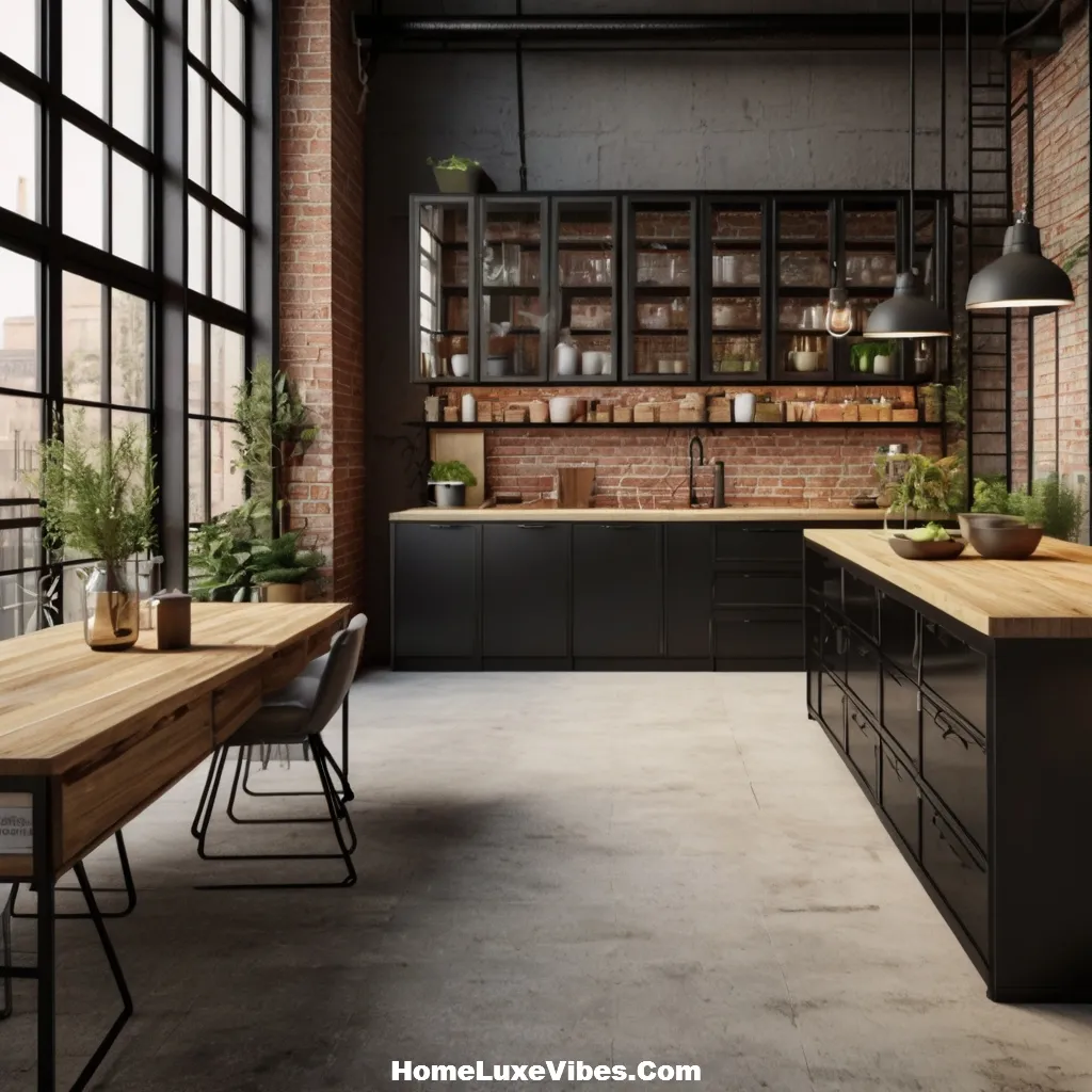 Black Framed Glass Partitions – Industrial Kitchen Design Inspiration result Black-Framed Glass Partitions