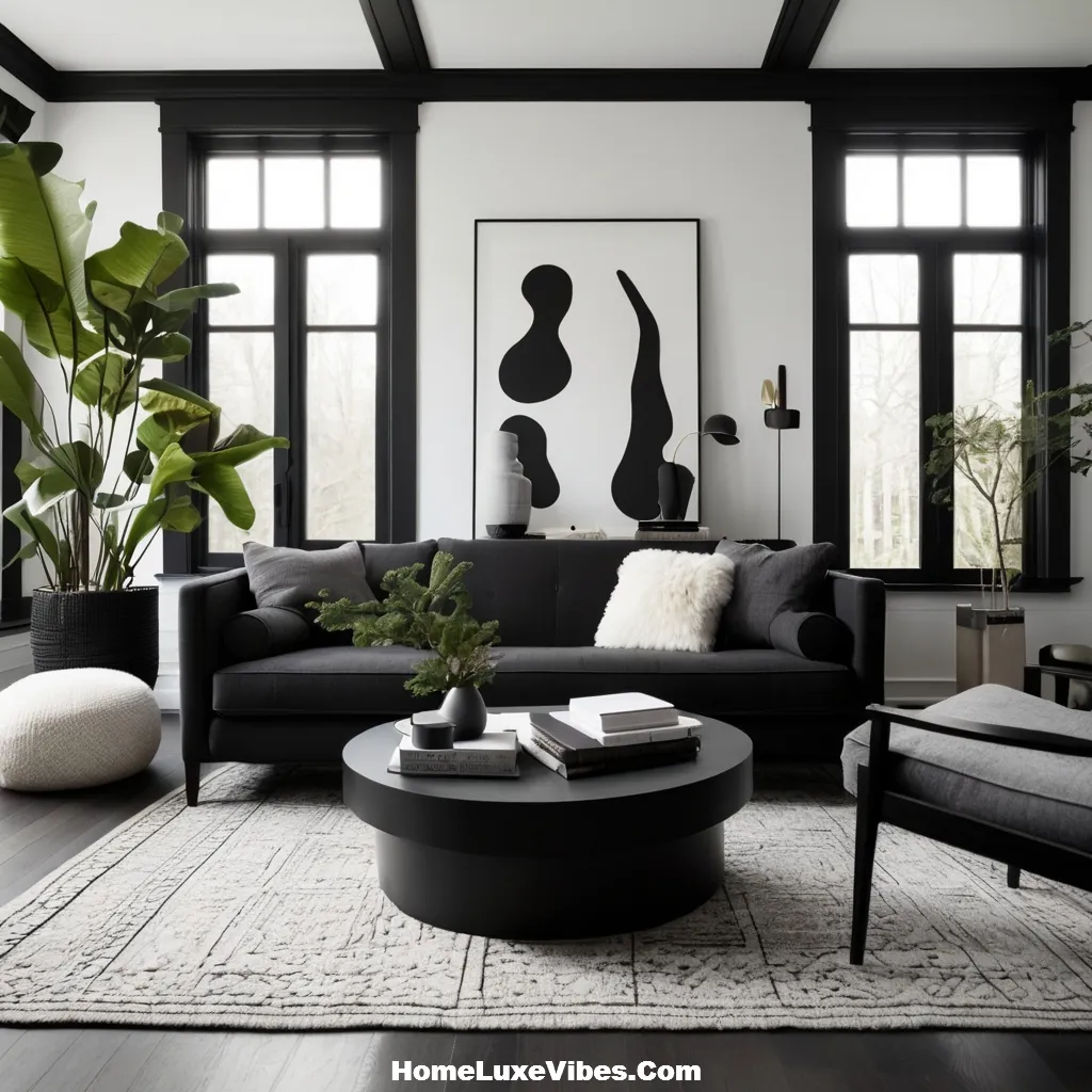 Black and White Living Room with Gray Sofa result Black and White Living Room with Gray Sofa