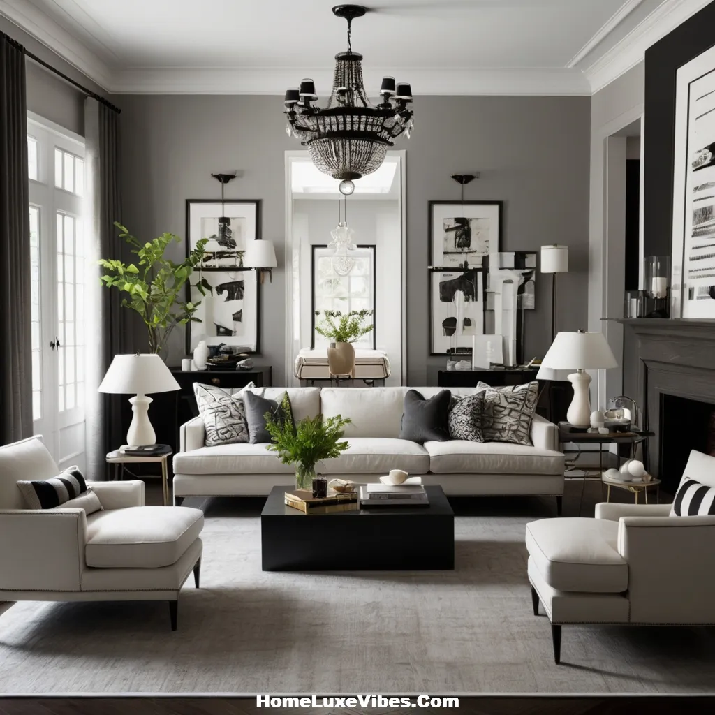 Bright Black and White Living Room result Bright Black-and-White Living Room