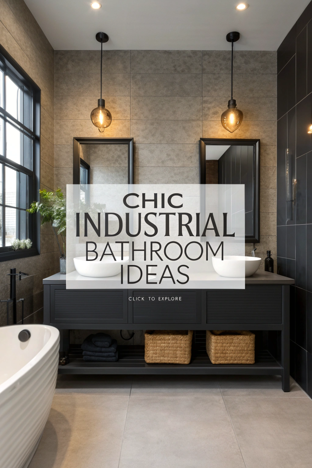 Chic Industrial Bathroom Ideas with Modern Flair