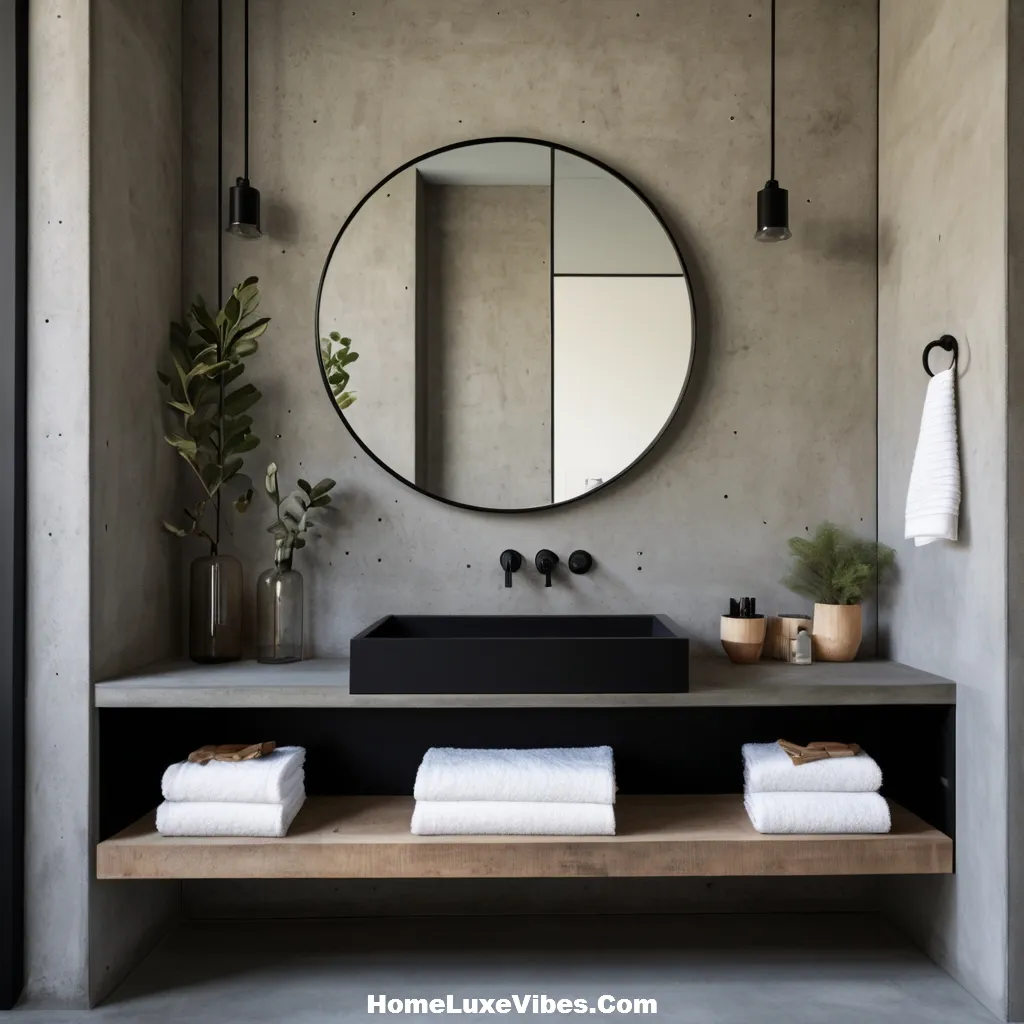 Concrete Vanity Industrial Bathroom Design result Concrete Vanity Industrial Bathroom Design