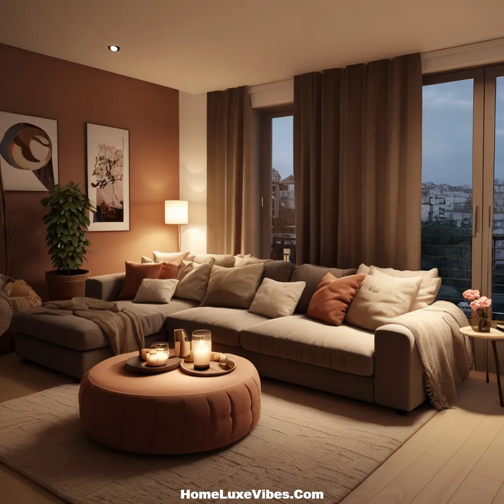 Cozy Painted Small Apartment Living Room
