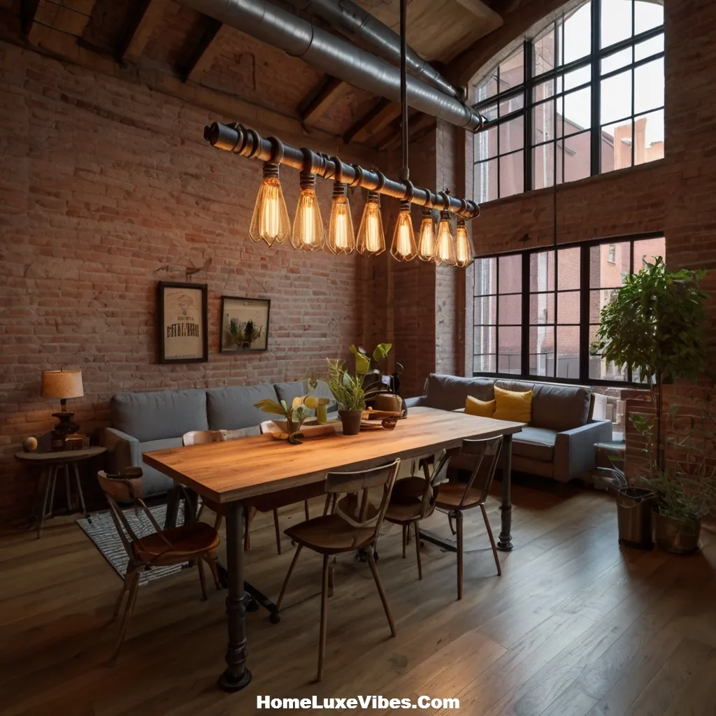 Creative Industrial Lighting with Pipe Chandelier and Edison Bulbs result Creative Industrial Lighting with Pipe Chandelier and Edison Bulbs