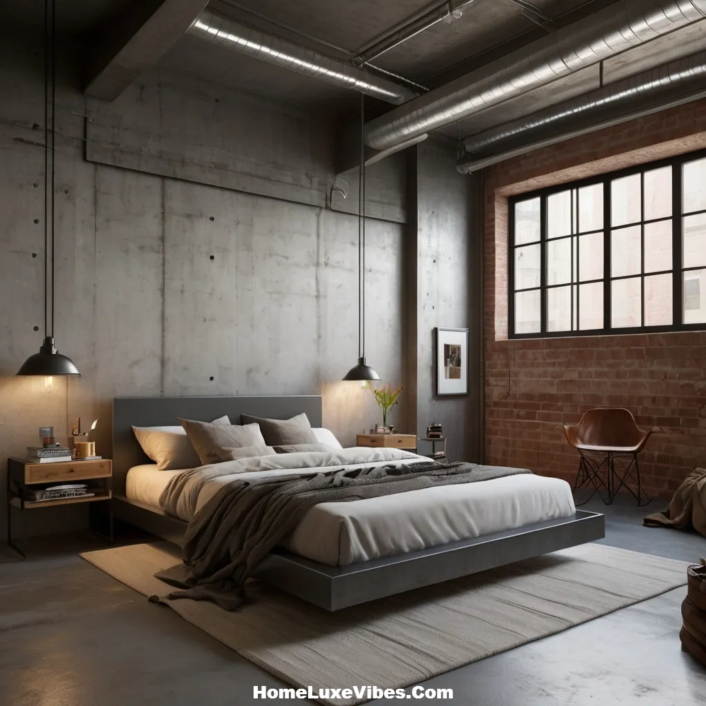 Exposed Ductwork Industrial Bedroom – Loft Inspired Urban Design result Exposed Ductwork Industrial Bedroom – Loft-Inspired Urban Design