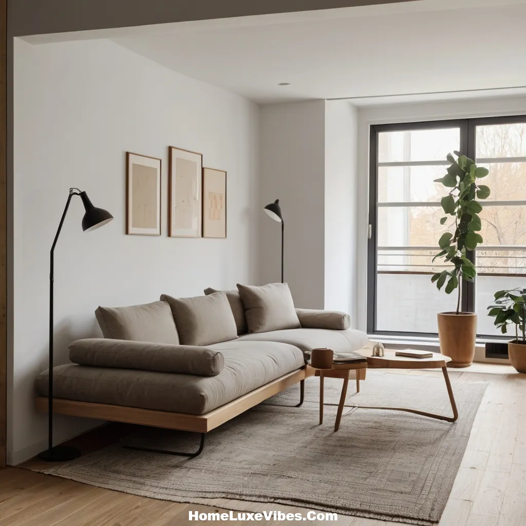Floating Sofa Design in Small Apartment Living Room
