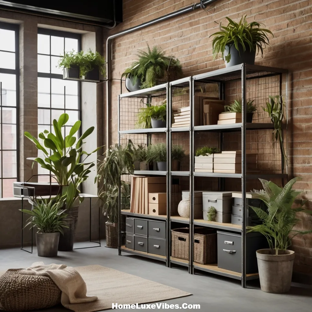 Industrial Living Room Storage with Metal Cabinets and Shelving result Industrial Living Room Storage with Metal Cabinets and Shelving