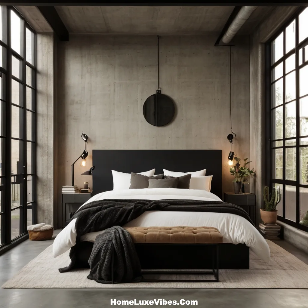 Industrial Mirror in Bedroom – Loft Interior Enhancement result Industrial Mirror in Bedroom – Loft Interior Enhancement