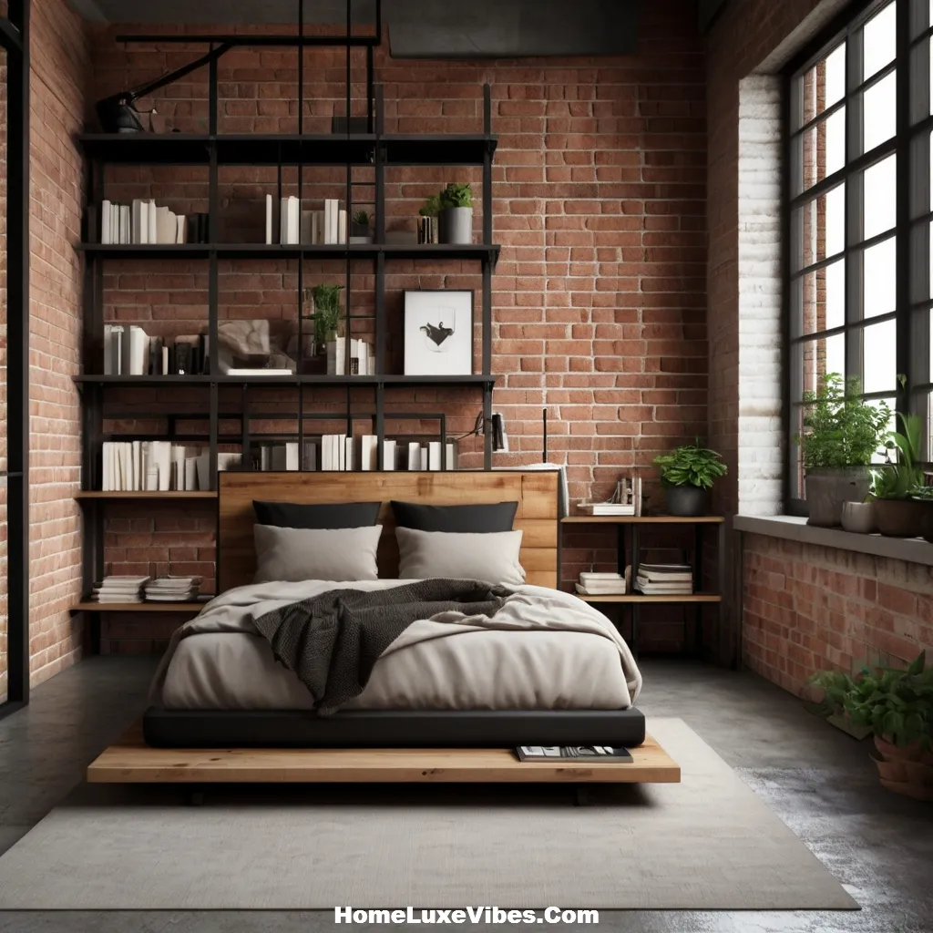 Industrial Shelving in Bedroom – Loft Storage Decor Idea result Industrial Shelving in Bedroom – Loft Storage & Decor Idea